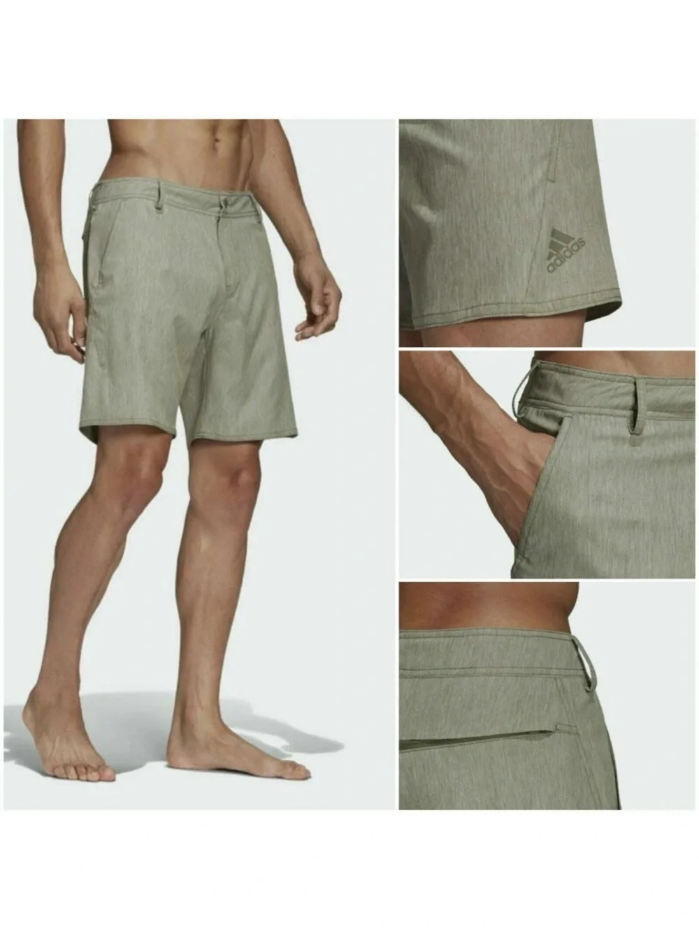 Adidas Versatile Shorts FJ3901 Men's Size 36 Legacy Green Swim Golf Athletic $65
